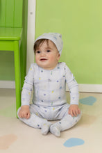 Load image into Gallery viewer, Bee and Dee Summer Plaid Footie &amp; Beanie - Crisp Blue