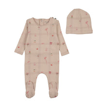 Load image into Gallery viewer, Bee and Dee Summer Plaid Footie &amp; Beanie - Pink Meadow