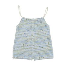 Load image into Gallery viewer, Bee and Dee Terry Scribble Romper - Sky