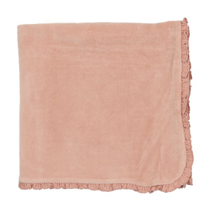 Lil Legs Velour Ruffle 3 Pc Set - Dusty Pink