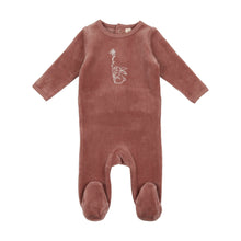 Load image into Gallery viewer, Lil Legs Velour Bunny Footie and Beanie - Rosewood