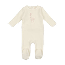 Load image into Gallery viewer, Lil Legs Velour Bunny 3 Pc Set - White with Flower