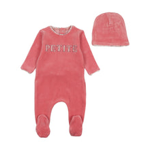 Load image into Gallery viewer, Bee and Dee Velour Petite Footie &amp; Beanie - Hibiscus