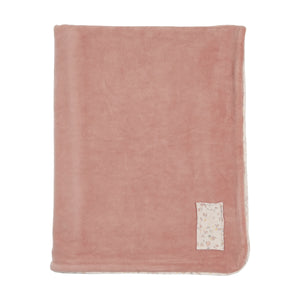 Bee and Dee Whimsical Bloom Patch Velour 3 Pc Set - Rose