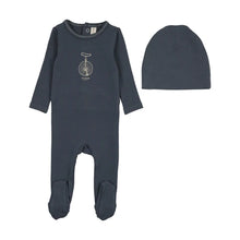 Load image into Gallery viewer, Lil Legs Bicycle Footie &amp; Beanie - Off Navy