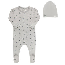 Load image into Gallery viewer, Ely&#39;s &amp; Co. Modal Cherry Print Footie &amp; Beanie - Blue