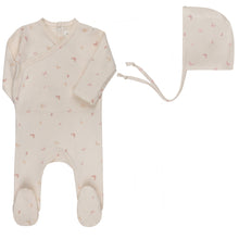 Load image into Gallery viewer, Ely's &amp; Co. Butterfly/Dragonfly Footie &amp; Bonnet - Ivory Pink