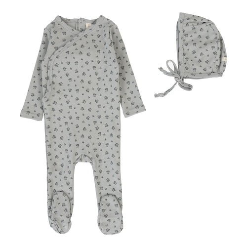 Lil Legs Bud Footie & Bonnet - Light Blue