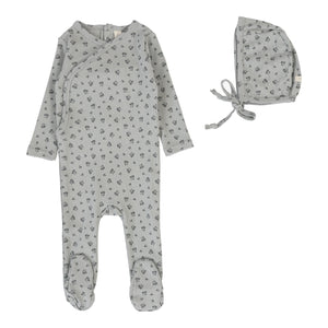 Lil Legs Bud Footie & Bonnet - Light Blue