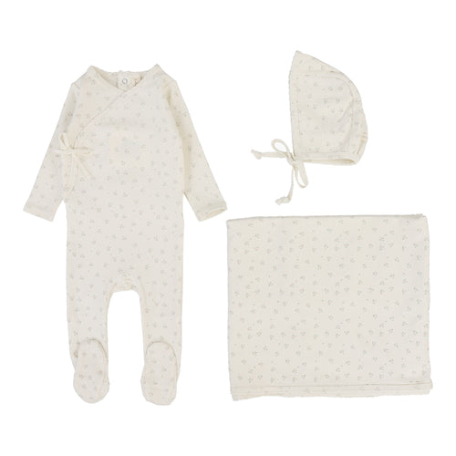 Lil Legs Bud 3 Pc Set - Cream/Pink