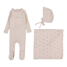 Load image into Gallery viewer, Lil Legs Pointelle Graphic 3 Pc Set - Soft Pink Bow