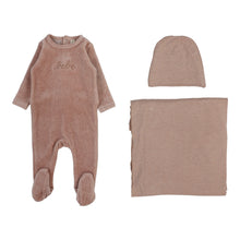 Load image into Gallery viewer, Lil Legs Velour Bebe 3 Pc Set - Heather Pink