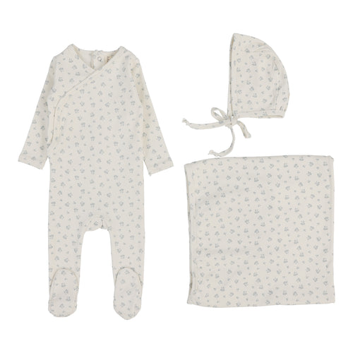 Lil Legs Bud 3 Pc Set - Cream/Blue