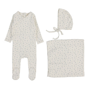 Lil Legs Bud 3 Pc Set - Cream/Blue
