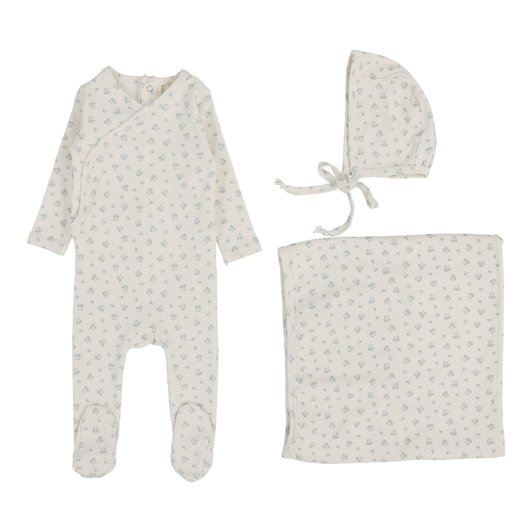 Lil Legs Bud 3 Pc Set - Cream/Blue