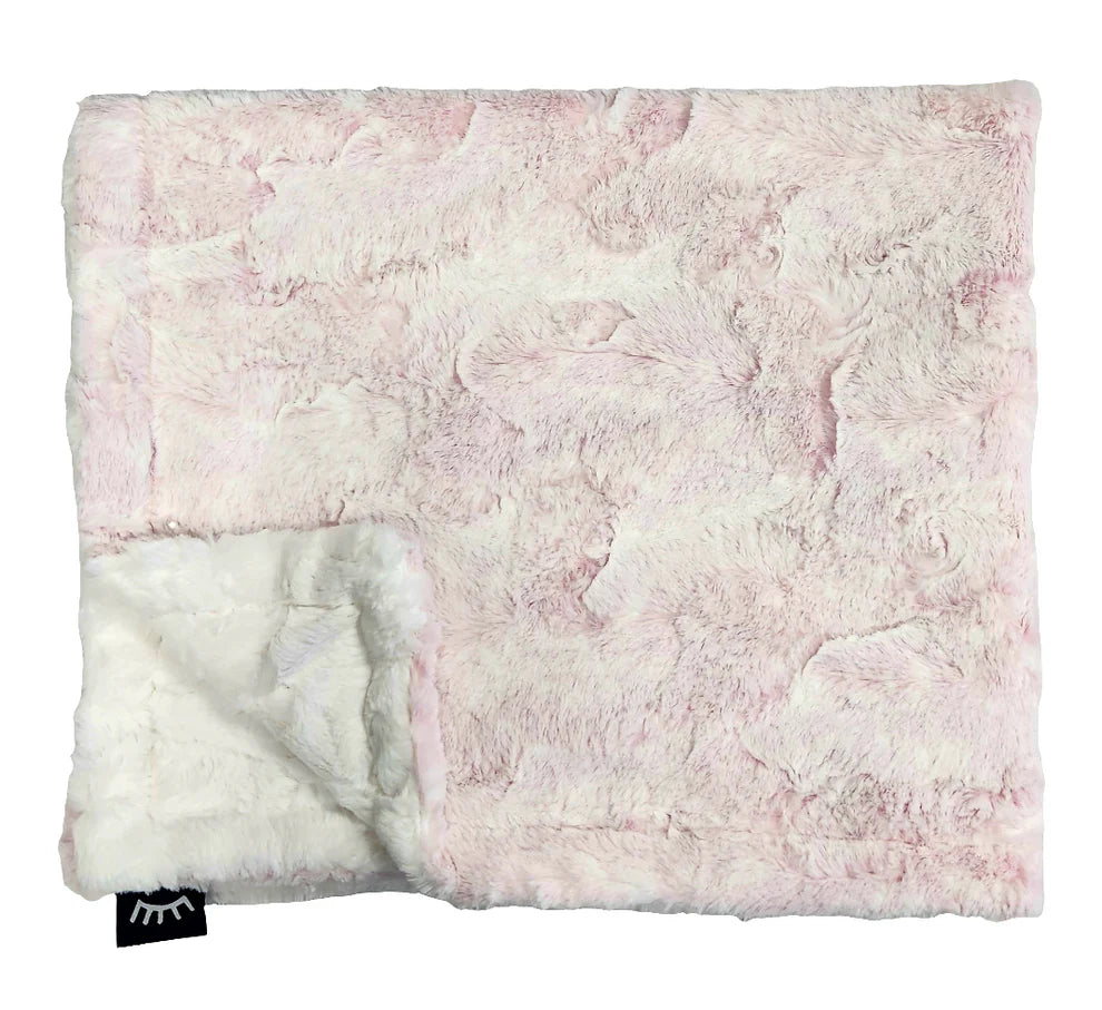 Winx and Blinx Blanket - Frosted Mauvey Cream Back Minky
