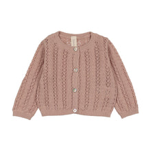 Load image into Gallery viewer, Lil Legs Crochet Knit Shrug &amp; Bonnet - Dusty Pink