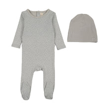 Load image into Gallery viewer, Lil Legs Mini Print Footie &amp; Bonnet - Pale Blue