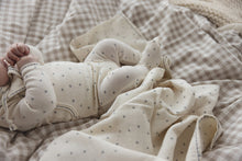 Load image into Gallery viewer, Lil Legs Cherry Scallop 3 Pc Set - Cream/Blue