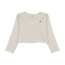 Load image into Gallery viewer, Lil Legs Floret Print Cardigan - Cream/Blue