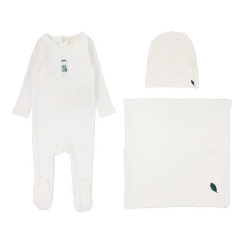 Lil Legs Doll, Beanie & Blanket - Winter White