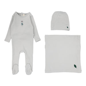 Lil Legs Doll Footie, Beanie & Blanket - Seafoam