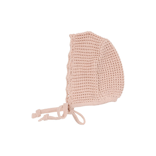 Lil Legs Chunky Knit Shrug & Bonnet - Dusty Pink