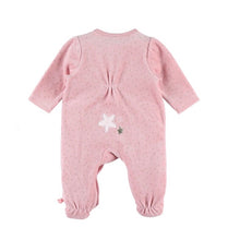 Load image into Gallery viewer, Noukies Dot Velour Footie - Pink
