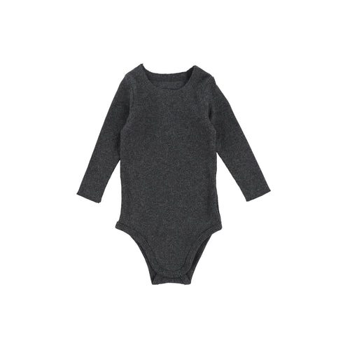 Lil Legs Ribbed Onesie - Dark Heather Grey