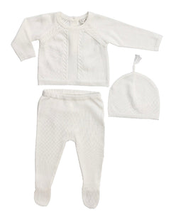 Angel Dear Bris Outfit - White Cable Style