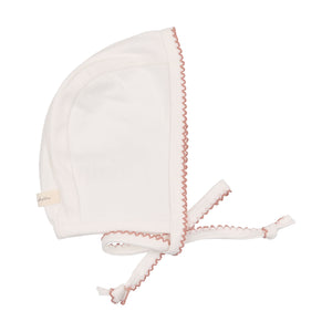 Lil Legs Scallop Edge Footie and Bonnet - Pink