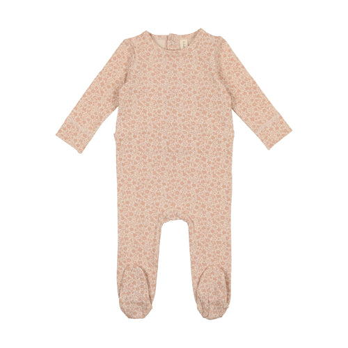 Lil Legs Floral Footie, Bonnet and Blanket - Roseberry