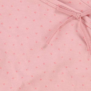 Bee and Dee Print Wrap Footie and Bonnet- Medium Pink