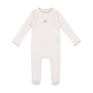 Lil Legs Scallop Edge Footie and Bonnet - Pink