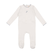 Load image into Gallery viewer, Lil Legs Scallop Edge Footie and Bonnet - Blue